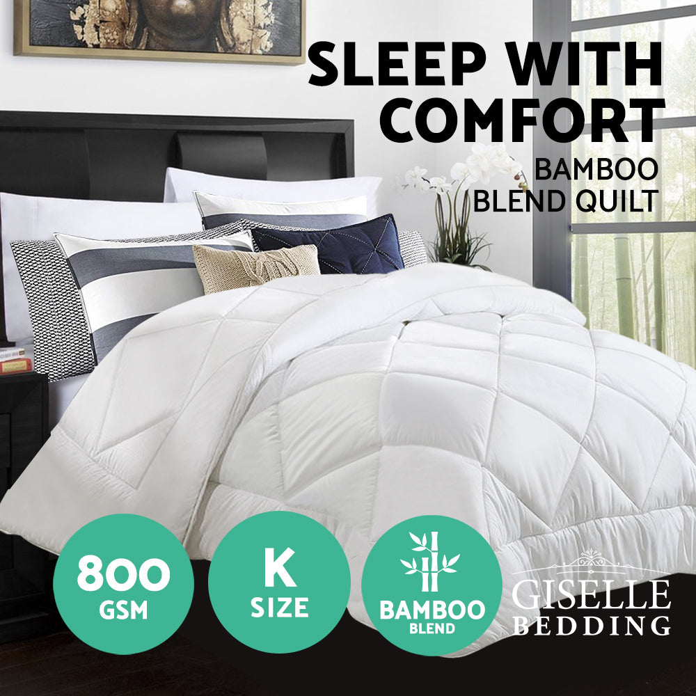 NNEDSZ Bedding Bamboo Microfiber Microfibre Quilt Duvet Cover Doona Winter King-2