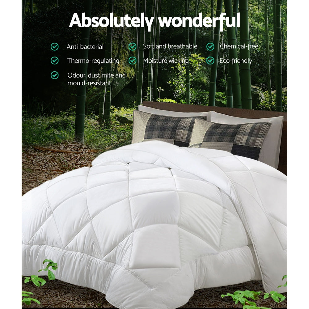 NNEDSZ Bedding Bamboo Microfiber Microfibre Quilt Duvet Cover Doona Winter King-3
