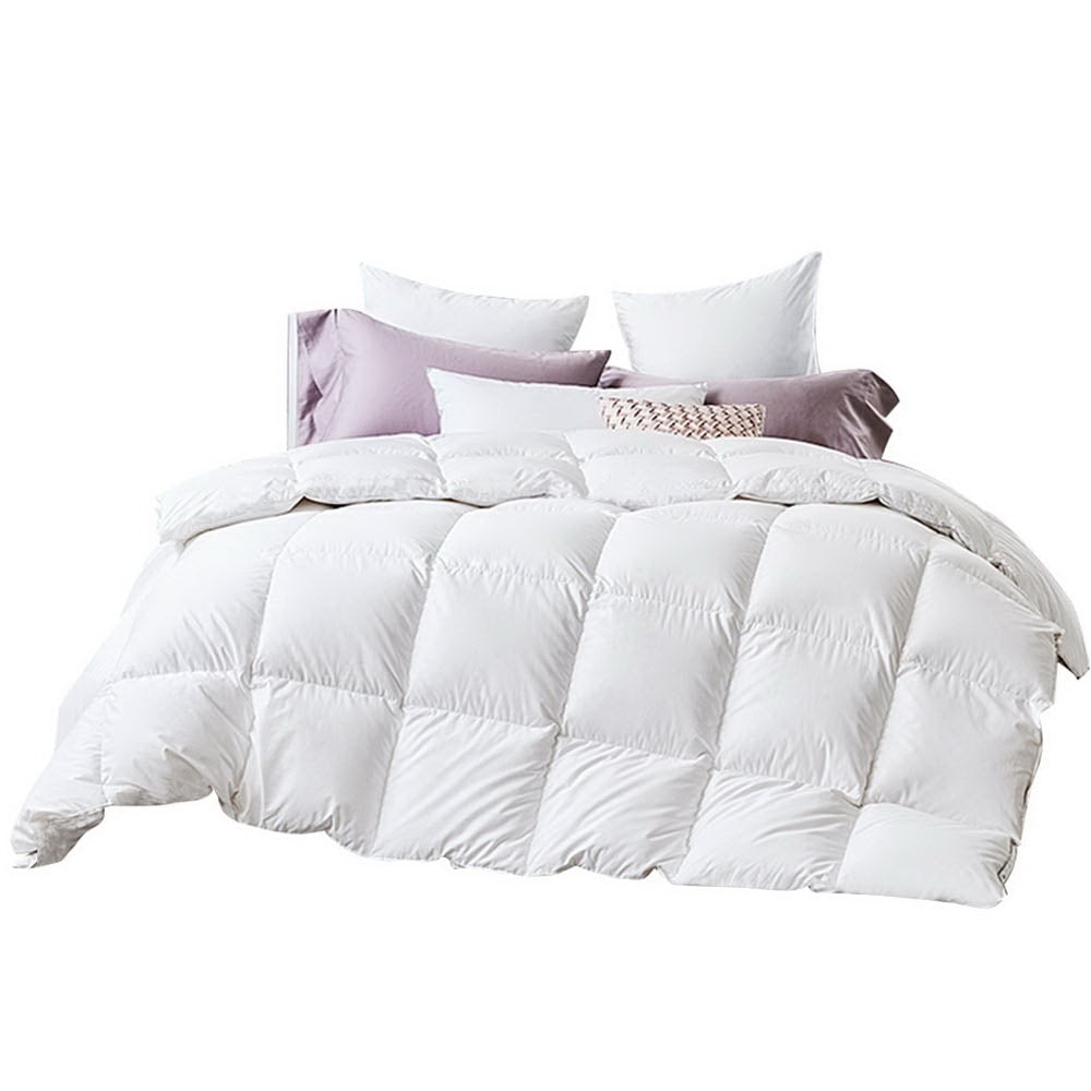 NNEDSZ  Duck Down Feather Quilt 700GSM Blanket Duvet Cover Doona Winter Queen-0