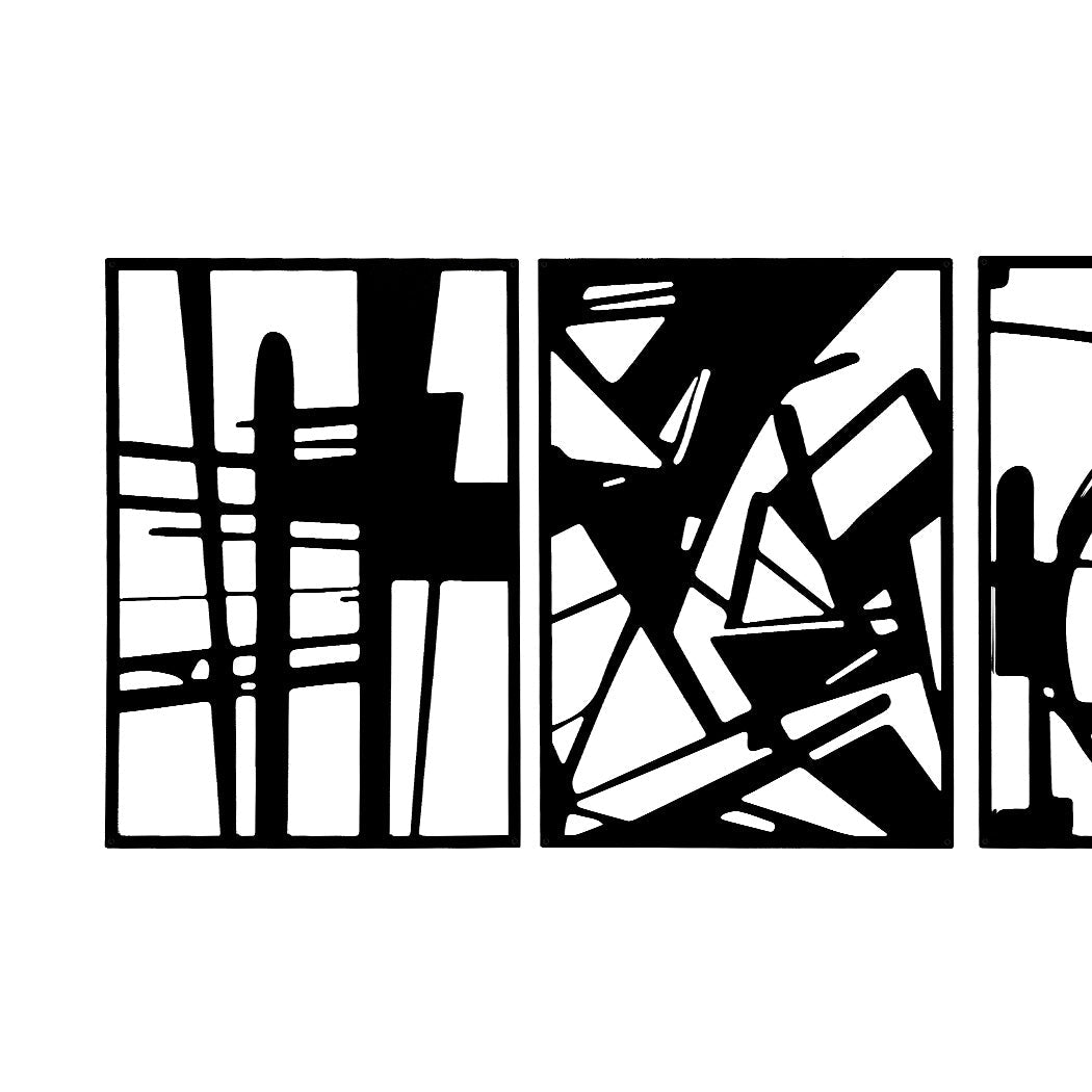 NNEIDS Yezi Metal Wall Art 4Pcs Abstract Minimalist Line Decor
